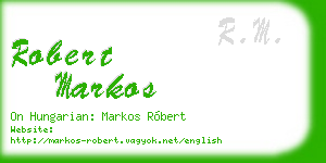 robert markos business card